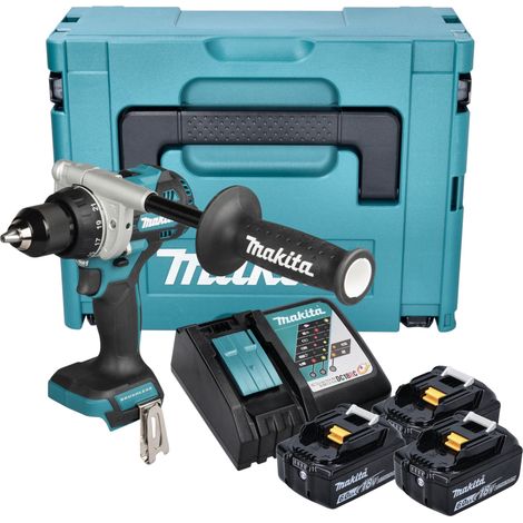 Taladro atornillador a batería Makita DDF 492 RG3J 18 V 141 Nm sin escobillas + 3 baterías de 6,0 Ah + cargador + Makpac (1/5)