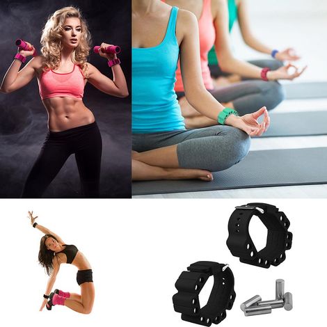 2 Pièces Poids de Poignet Ajustables pour Fitness, Course à Pied, Yoga et Pilates (1/5)