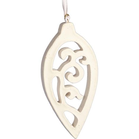 Colgante blanco con forma de árbol de Navidad y carámbano. (1/3)