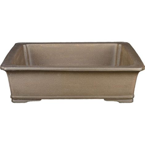 Vaso per bonsai rettangolare in gres 30x24,5x7,5 cm - SM049b