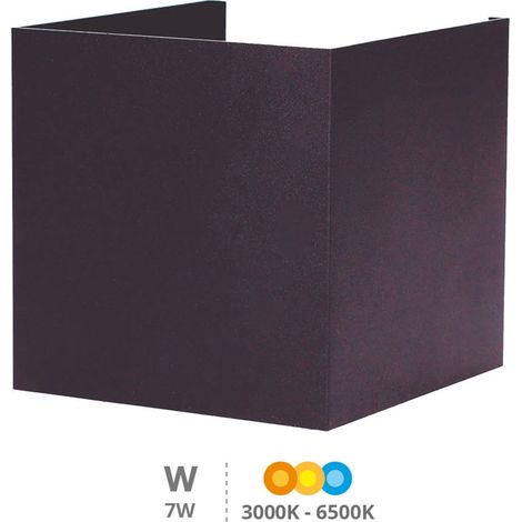 Pinda quadratische LED-Wandleuchte 7W 3000/4000/6000K Anthrazitgrau