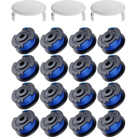 19 Pack Bobine Fil Coupe Bordure remplacements pour Ryobi One + AC14RL3A 18v 24v 40v Coupe Bordures, Bobine Ø 1,6mm, Longueur 3,3m (16 Fil Coupe Bordure,3 Couvercle) (1/5)