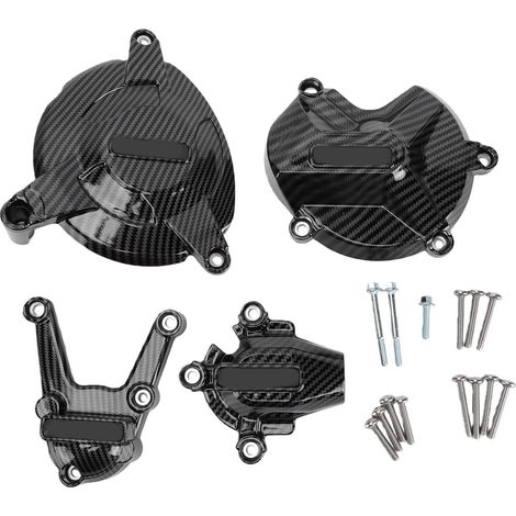 Ensemble couvercles protection moteur, remplacement élégant protection stator moto pour S1000R S1000RR HP4, style fibre carbone