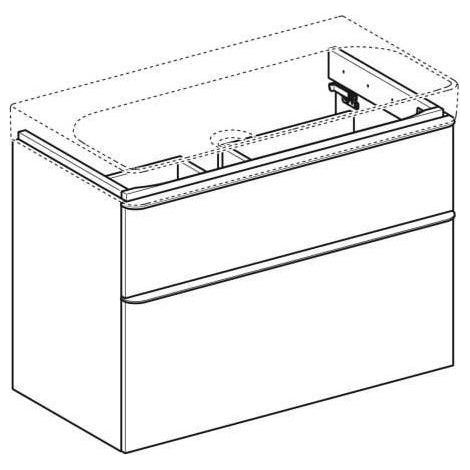 Geberit Smyle Square Waschtischunterschrank, 500354,