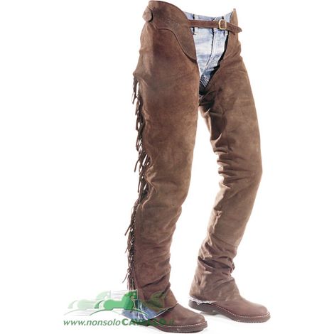 XL, Schwarz: Wildleder Pioneer Chaps mit Fransen oder ohne Fransen (1/3)