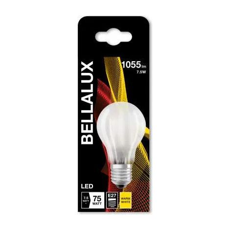 Lampadina LED E27 smerigliata standard, 7,5W, bianco caldo.