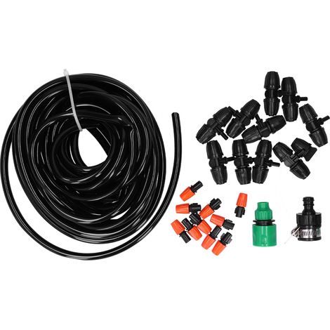 10 m 8/11 Gartenbewässerungssystem mit 10 verstellbaren Mikro-Sprinklerdüsen (1/5)