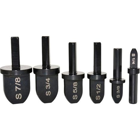 Kit de sertissage manuel 6 pièces pour tubes en cuivre – outil d'expansion de perçage en acier à roulement avec forets de 7/8", 3/4", 5/8", 1/2", 3/8" et 1/4". (1/5)