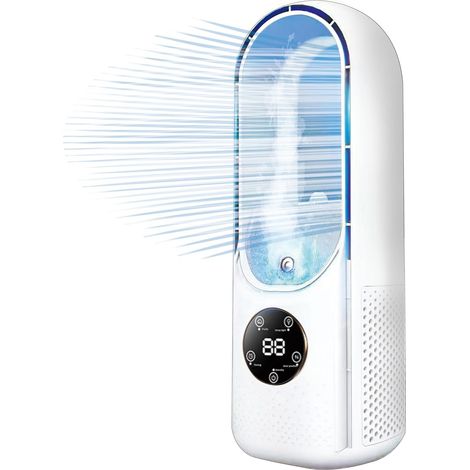 Climatiseur portable, climatiseur silencieux pour téléphone portable, rafraîchisseur d'air 100 ml, 6 vitesses, fonction brumisation (br (1/5)