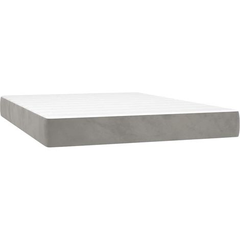 Maison Exclusive - Materasso a Molle Insacchettate Rigidità Media Grigio Chiaro 120x210x20 cm in Velluto