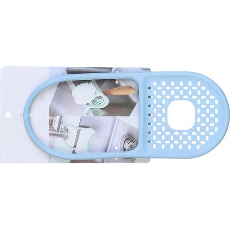 Panier suspendu pliable en TPR, support de rangement multifonction pour éponge savon égouttoir (1/4)