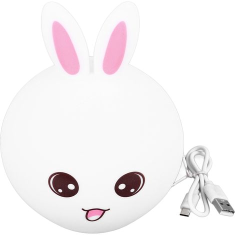 Ortviai Veilleuse Lapin en Silicone Colorée – Lampe de Nuit Rechargeable avec Batterie Intégrée pour Chambre (1/5)