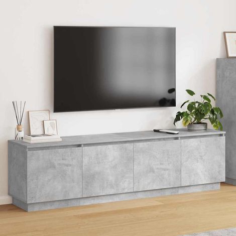 vidaXL Mueble de TV con LED Gris hormigón 180 x 38 x 49 cm (1/5)