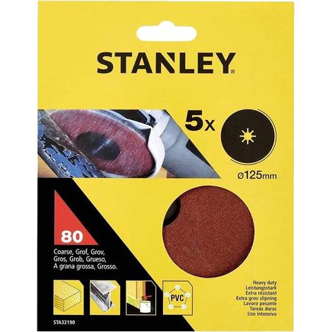 Disco Stanley in Carta Abrasiva per Smerigliatrici 80 Gr Ø 125