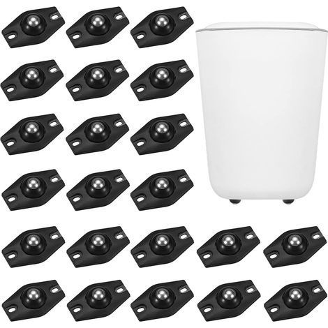 22 petites roulettes pivotantes, mini roulettes pour meubles, roulettes pivotantes, roulettes de transfert pour meubles, mini roues universelles auto-adhésives pour ranger les poubelles, petits meuble (1/5)