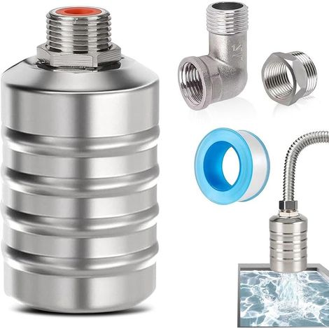 Valve flottante, contrôle automatique du niveau de l'eau en acier inoxydable Valve de contrôle du niveau de l'eau 3/4 pouces (1/5)