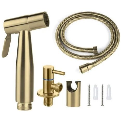 304 Stainless Steel Toilet Sprayer - Brushed Finish - High Water Pressure for Effective Cleaning (1/5)