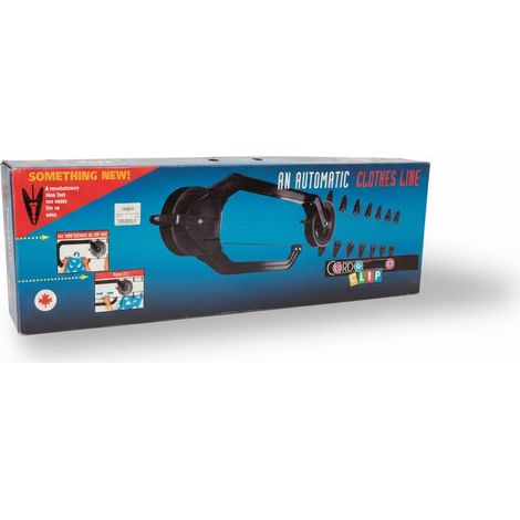 CORDO CLIP - Corde à linge automatique - Modèle 500 - Kit complet avec poulies et câble gainé - 5.5 kg - Système à poulie facilitant l'étendage - Fabrication Canada - Voir photos pour détails (1/4)