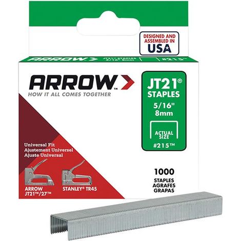 Jt21 T27 Staples 8Mm ( 5/16In) Box 5000