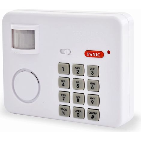 Fishtec – Alarme sans fil avec détecteur de mouvement 100° 5m – Sirène 90 dB – Installation facile – Pour maison, garage, bureau (1/6)