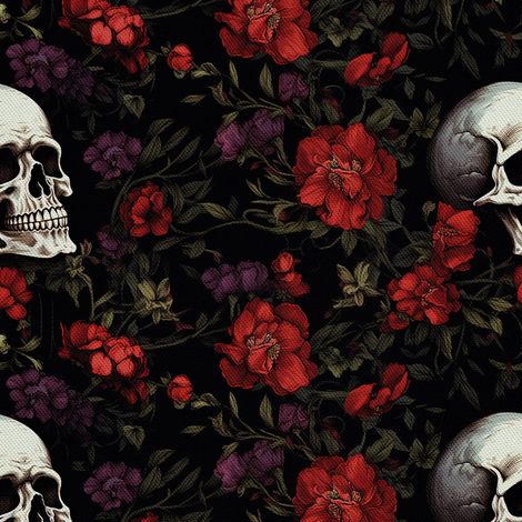 Tela Oxford decorativa para exteriores - Motivo de calavera I DX4645 (1/5)