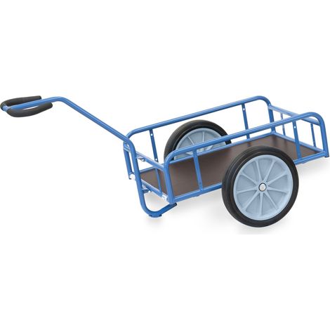 Fetra Handwagen mit Geländer 250mm hoch 845x545mm Ladefläche Vollgummibereifung (1/2)