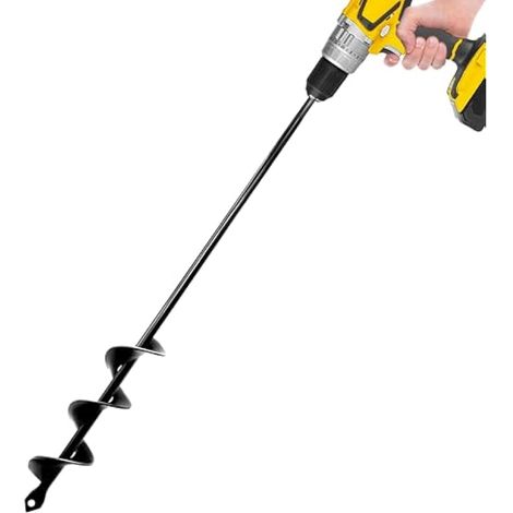 Foret hélicoïdal pour plantation – Tarière de 4,1 x 41,9 cm pour perceuse sans fil – Outil de plantation de bulbes et de trous – Foret hexagonal de 0,9 cm (1/5)