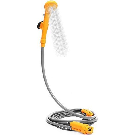 Kit de che de camping portable 12 V avec pompe à eau, câble de 5 m, allume-cigare de voiture, débit d'eau de 3,5 L/min, peut être utilisé pour laver les voitures ou les animaux domestiques (1/5)