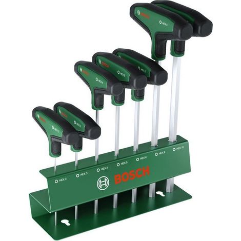 Jeu de 7 tournevis hexagonaux avec poignée en T BOSCH - 2 a 10 mm (1/5)