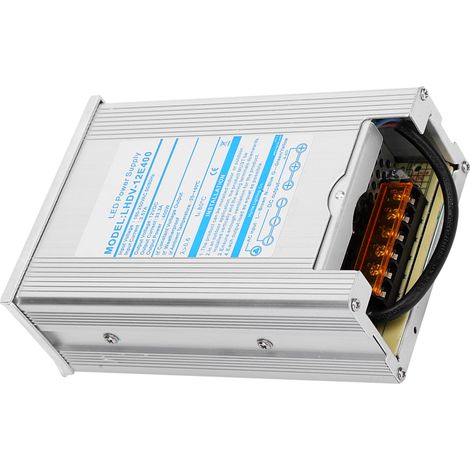 Alimentation à découpage étanche 400W pour module LED, boîtier en alliage d'aluminium, transformateur 12V (LHDV-12E400) (1/5)