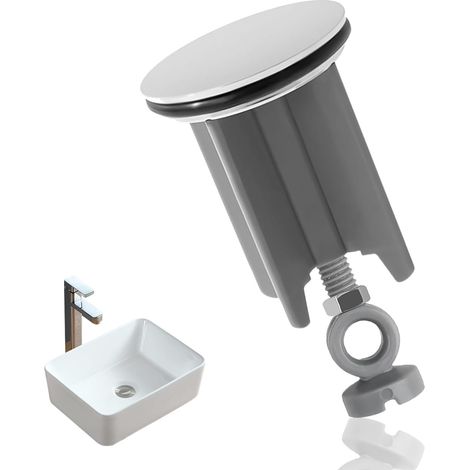 40mm Pop Up Sink Plug, Pop Up Basin Plug Replacement, Bathroom Basin Sink Plug, Replacement Drain Pop-Up Plug, Adjustable Height 66mm-83mm for for Bathroom Kitchen Washbasin Lavatory