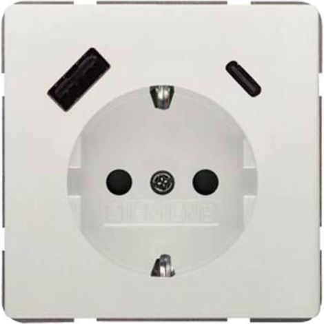 [NEUWERTIG] B-Ware Siemens USB-Steckdose 5UB18701TW01 Unterputz 16A 250V IP20 Kunststoff 2 Kontakte (1/2)