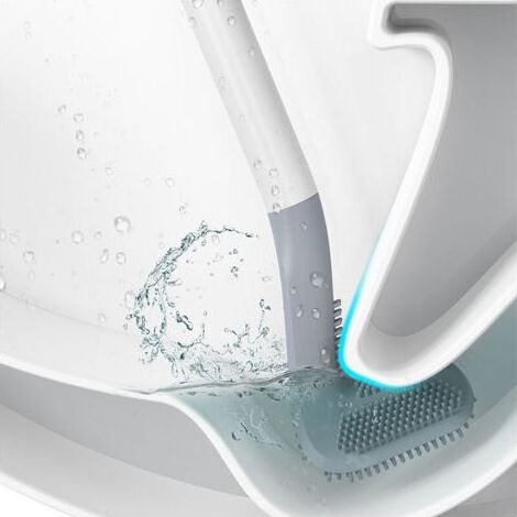 Golf Toilet Brush,Brosse de Toilette à tête de Brosse de Golf,Brosse Toilette Silicone,Brosses WC et Supports,pour Salle de Bains ou WC d’hôtes ，Noir (1/4)