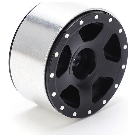 Jantes Beadlock Alliage Noir 4 pièces pour Axial SCX24 1/24, Accessoires RC (1/5)
