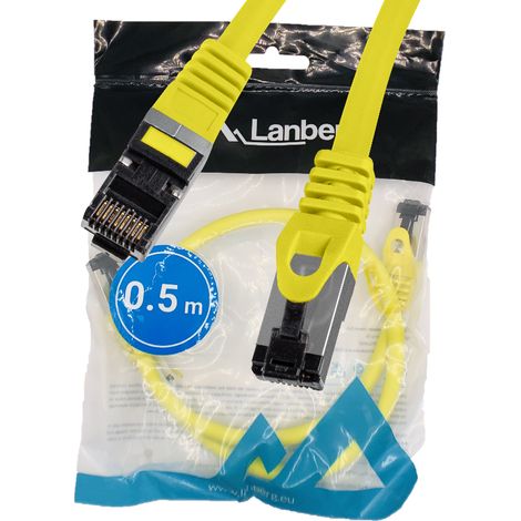 LAN-Internetkabel RJ45 Patchkabel Cat.8.1 SFTP gelb 0,5 m (1/5)