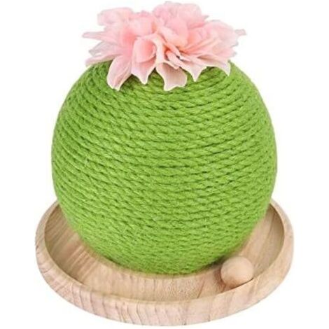Green Mobility-Arbre à chat en lin , jouets et accessoires pour chats, tapis de toilettage pour chatons et chats adultes (1/4)