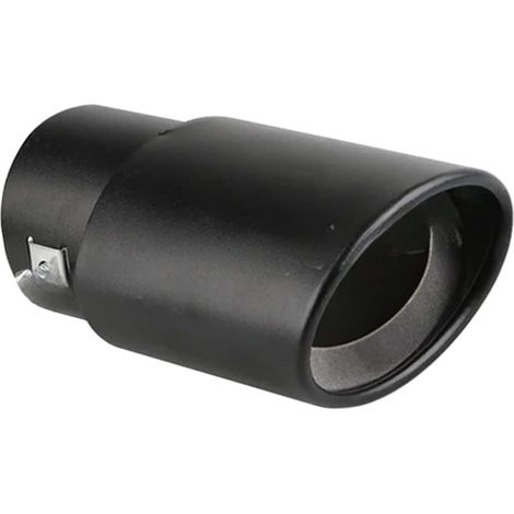 Acier Inoxydable Extrémités de Tuyau D'échappement Voiture Embout Silencieux Tuyau Echappement Tuyau de Queue D'extrémité Universel Unique Sortie Droit Noir (1/5)