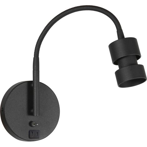 Mexlite - wandleuchte - Upround - schwarz - metall - bettlampe -