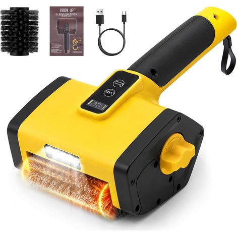 Brosse Barbecue Électrique sans Fil, Brosse Grille Barbecue Nettoyant avec Réglable 800RPM et LED, Brosse Électrique Étanche, Résistante à la Chaleur, Brosse Barbecue avec 100 Minutes d'Autonomie (1/5)