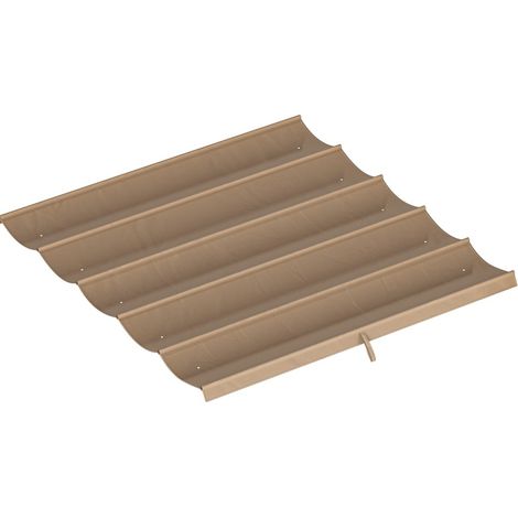 Ersatzdach für Pergola 250 x 255 cm aus braunem Polyester (1/2)