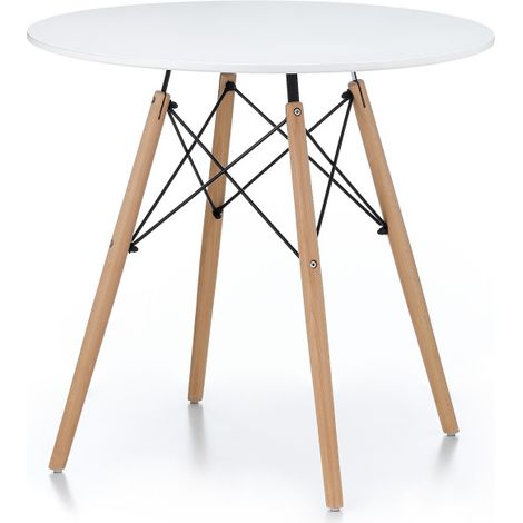 Aga Esstisch Skandinavischen Design rund 80 cm,Küchentisch Weiß