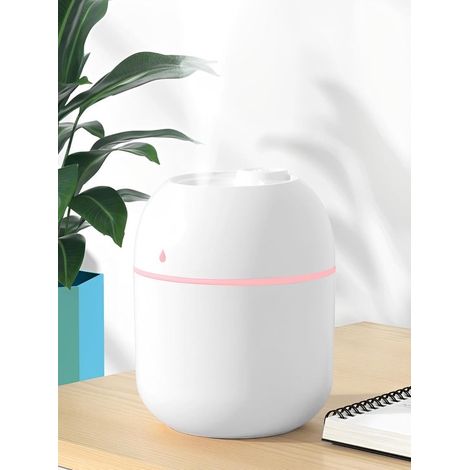 Mini humidificador de escritorio de 220 ml con vapor frío, alimentado por USB, con luz nocturna suave, ideal para coches, dormitorios y oficinas. (1/5)