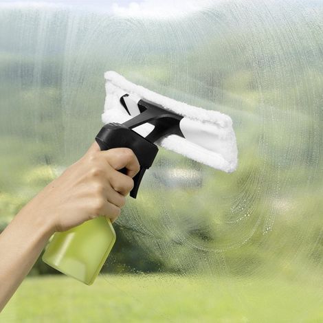 Trade Shop - Limpiacristales Spray De Mano Paño De Microfibra 200ml - (1/2)