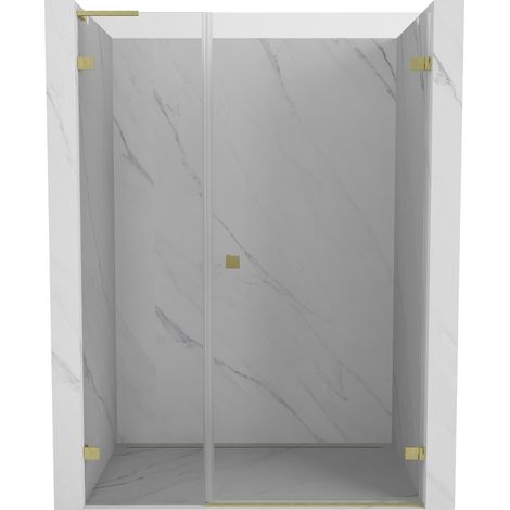 Mexen Lunar-B L porte de douche pivotante droite 110 cm, transparent, doré brossé - 832SL-110-050-55-00-P (1/5)