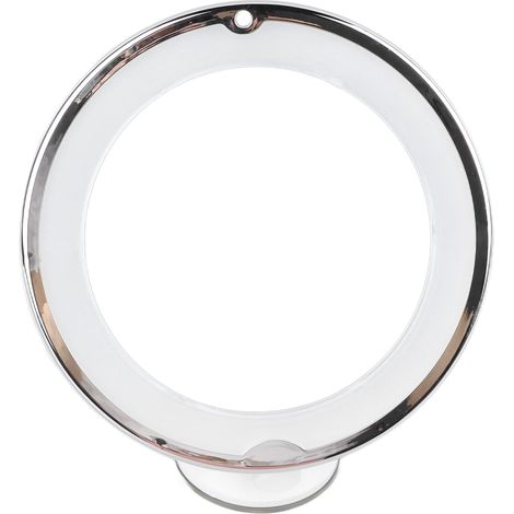 Miroir de maquillage LED grossissant 10x, lumineux, à ventouse, portable, idéal pour les voyages et la maison. (1/5)