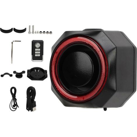 Alarme pour feu arrière de vélo, 4 modes, sensibilité lumineuse réglable, télécommande, étanche, rechargeable (1/4)