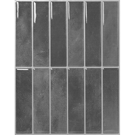 Rechteckige Fliese 10 pcs Grau 29 x 23 x 0,08 cm vidaXL