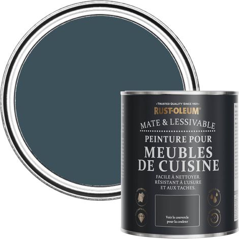 Peinture Bleue pour Meubles de Cuisine, Finition Mate - Bleu du Soir 750ml (1/5)