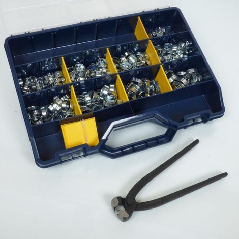 Coffret de 260 colliers de serrage à oreilles Norma W1 (1/3)