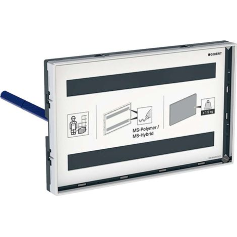 Geberit Omega Placa de cubierta, empotrada, con marco visible, (1/4)